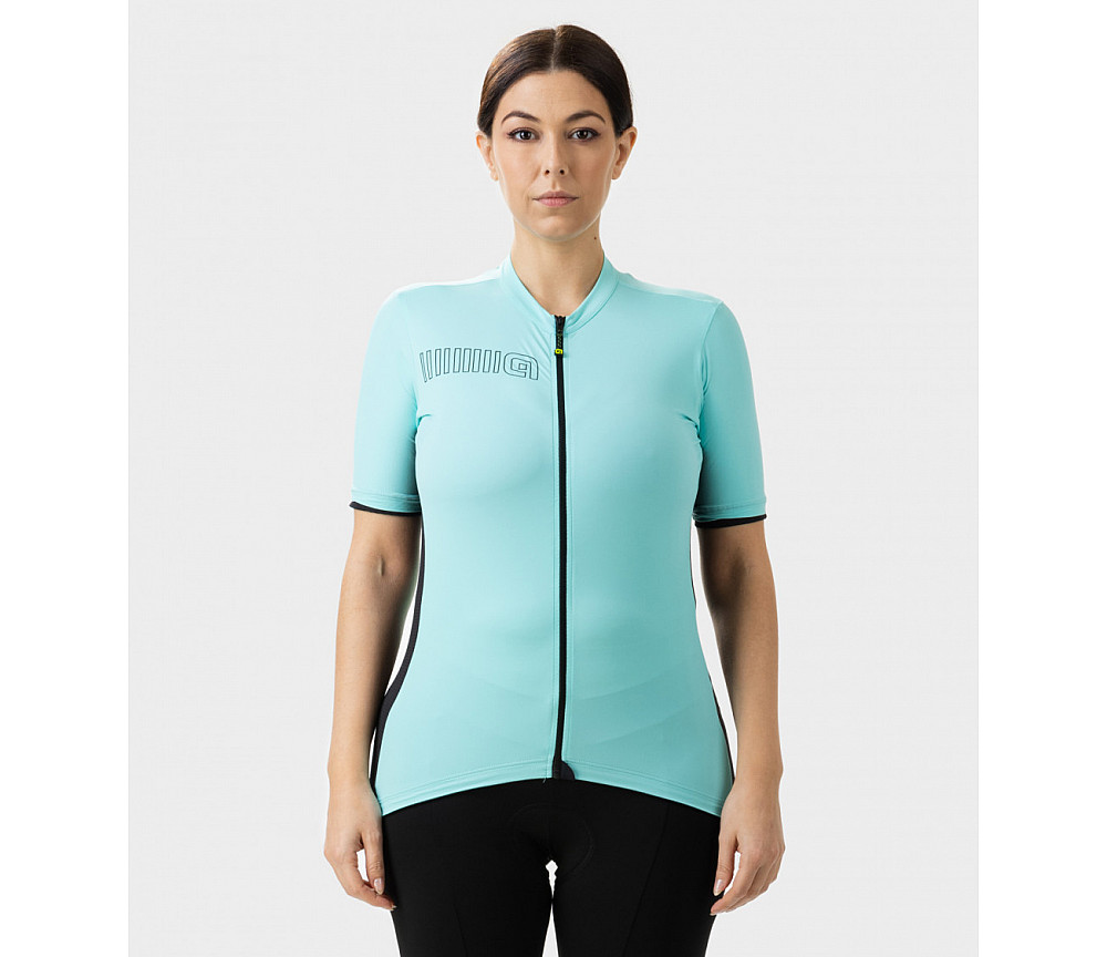 Ale Веломайка женская MAGLIA DONNA SM / SL LADY JERSEY COLOR BLOCK PRAGMA ACQUA/AQUA