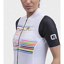 Веломайка женская ALE MAGLIA DONNA MC / SS LADY JERSEY LOGO PR-S BIANCO/WHITE