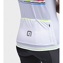 Веломайка женская ALE MAGLIA DONNA MC / SS LADY JERSEY LOGO PR-S BIANCO/WHITE