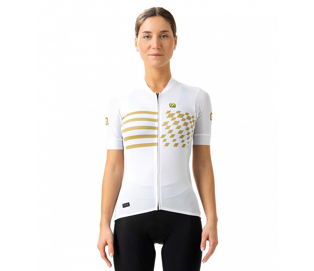Ale Веломайка женская MAGLIA DONNA MC / SS LADY JERSEY PLAY PR-E BIANCO/WHITE