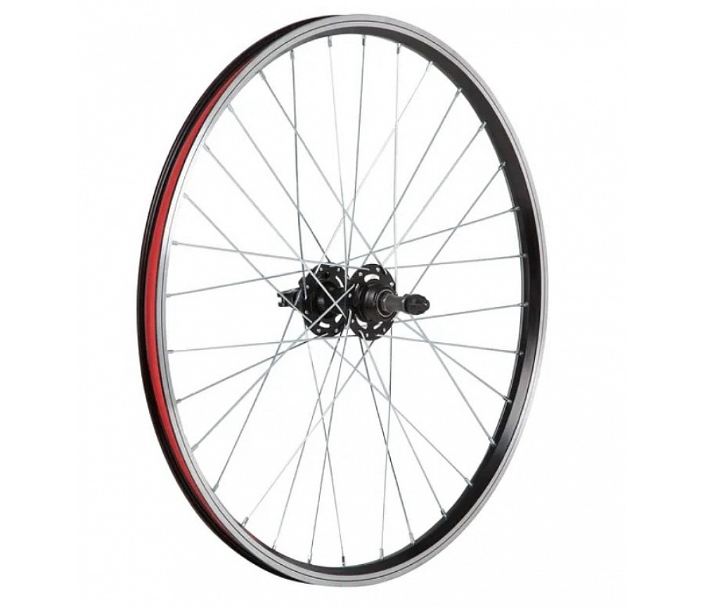 Колесо 24" зад, двой.обод V-brake 32 отв., втулка сталь экс-к, пром подшип. Под трещетку диск болт