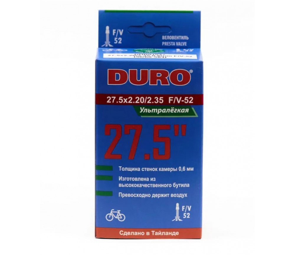Велокамера DURO Ультралёгкая 27.5*2.20/2.35 F/V