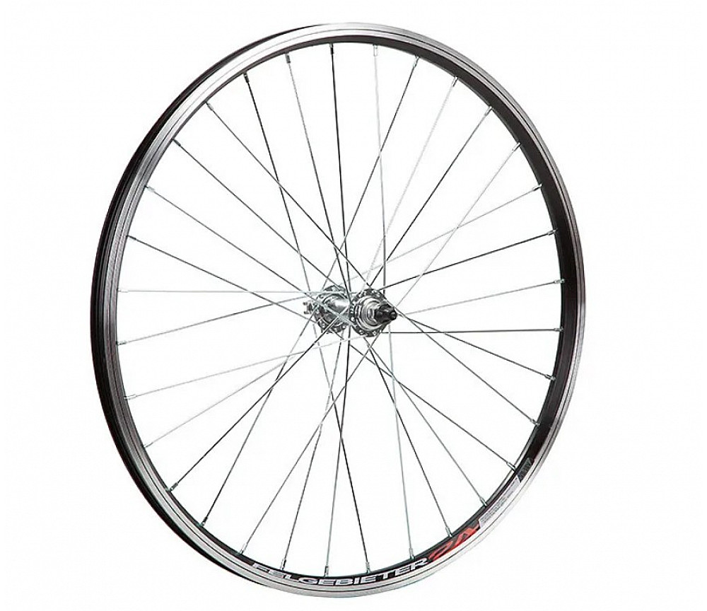 Колесо 24" переднее, двустен.обод V-brake 32 отв., втулка SF A03F сталь, эксцентрик