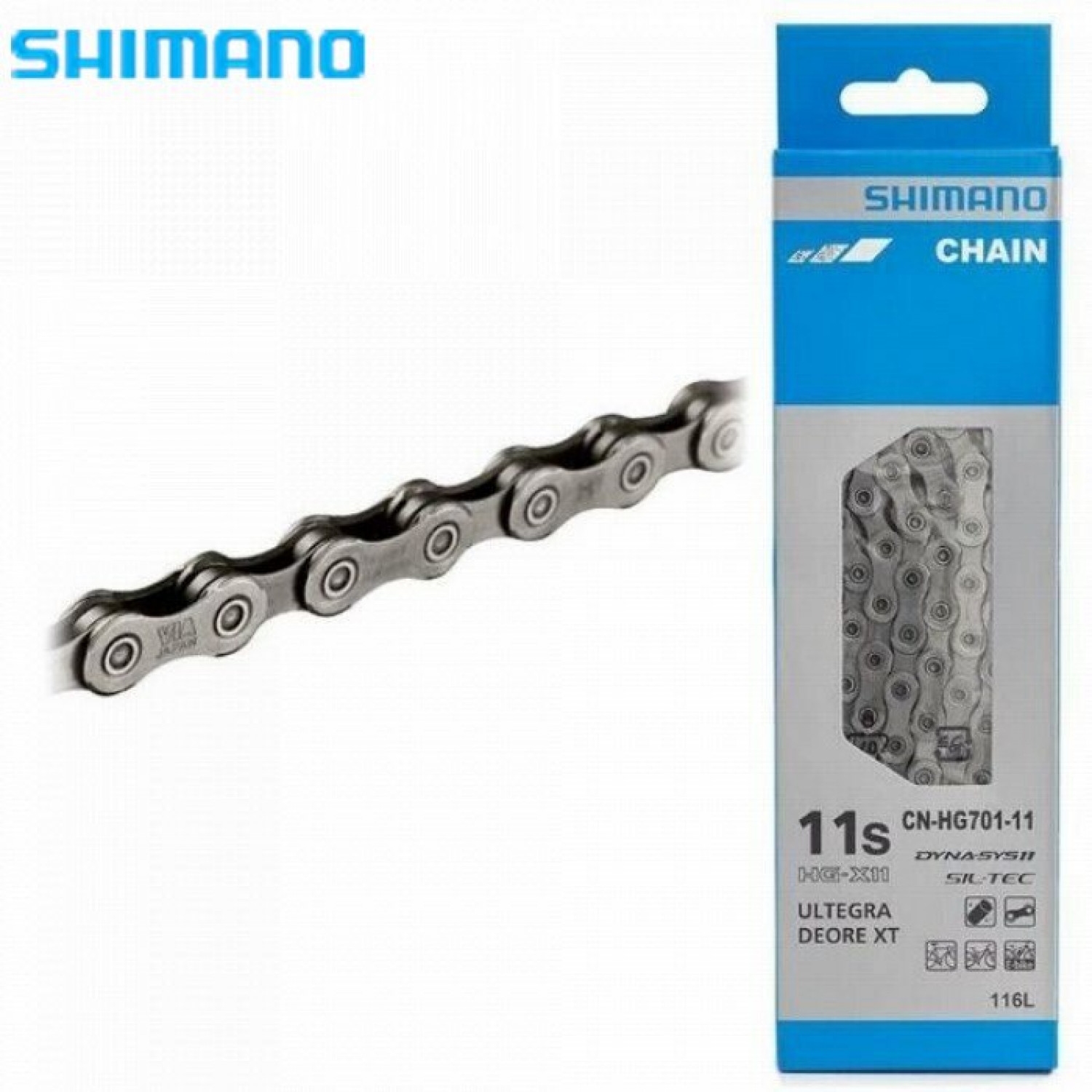 Цепь Shimano Ultegra/XT CN-HG701-11S 126L с замком