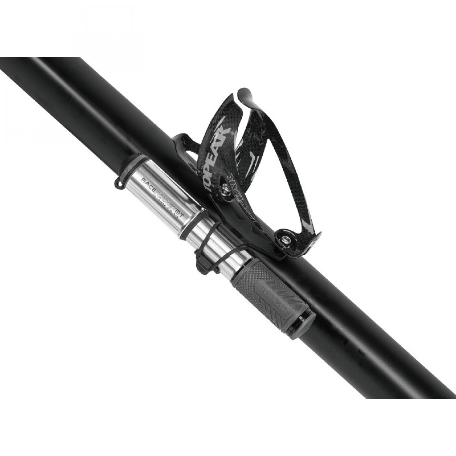 TOPEAK RACEROCKET MT, SILVER COLOR W/SMARTHEAD THREADLOCK & INTERGRATED PRESTA VALVE CORE TOOL насос ручной