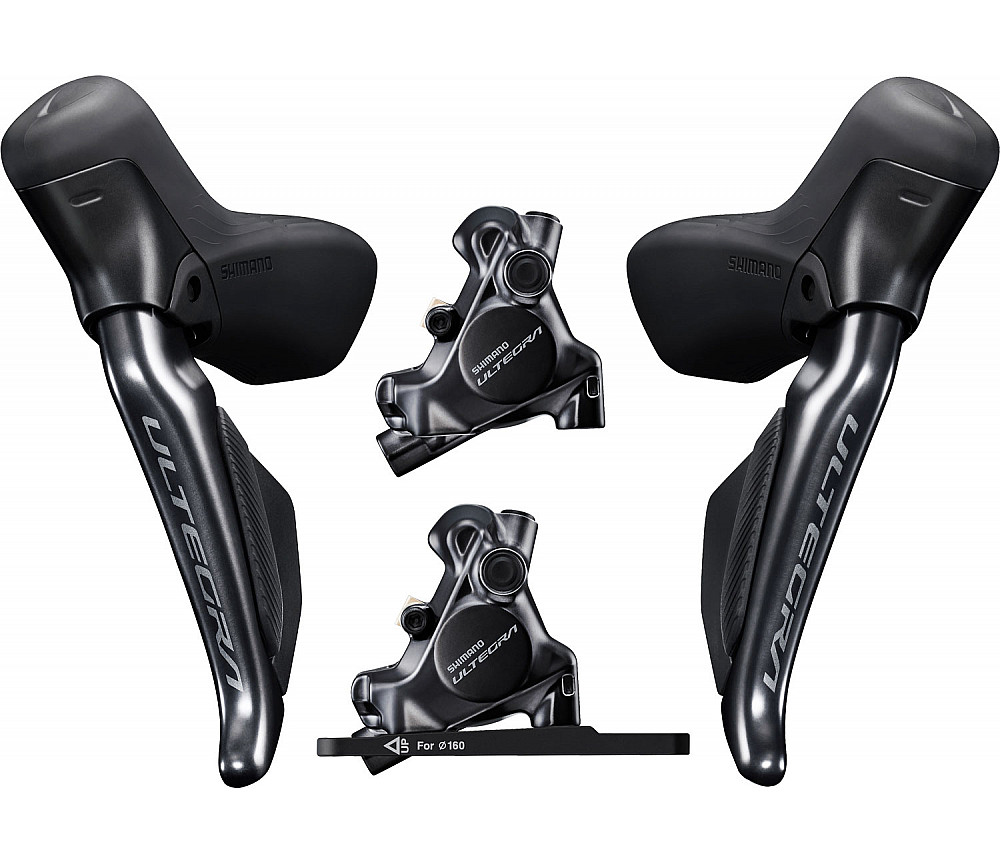 Shimano Манетки шоссейные с тормозом и тормозными калиперами ULTEGRA Di2 ST-R8170+BR-R8170 2x12-speed Disc Brake Set
