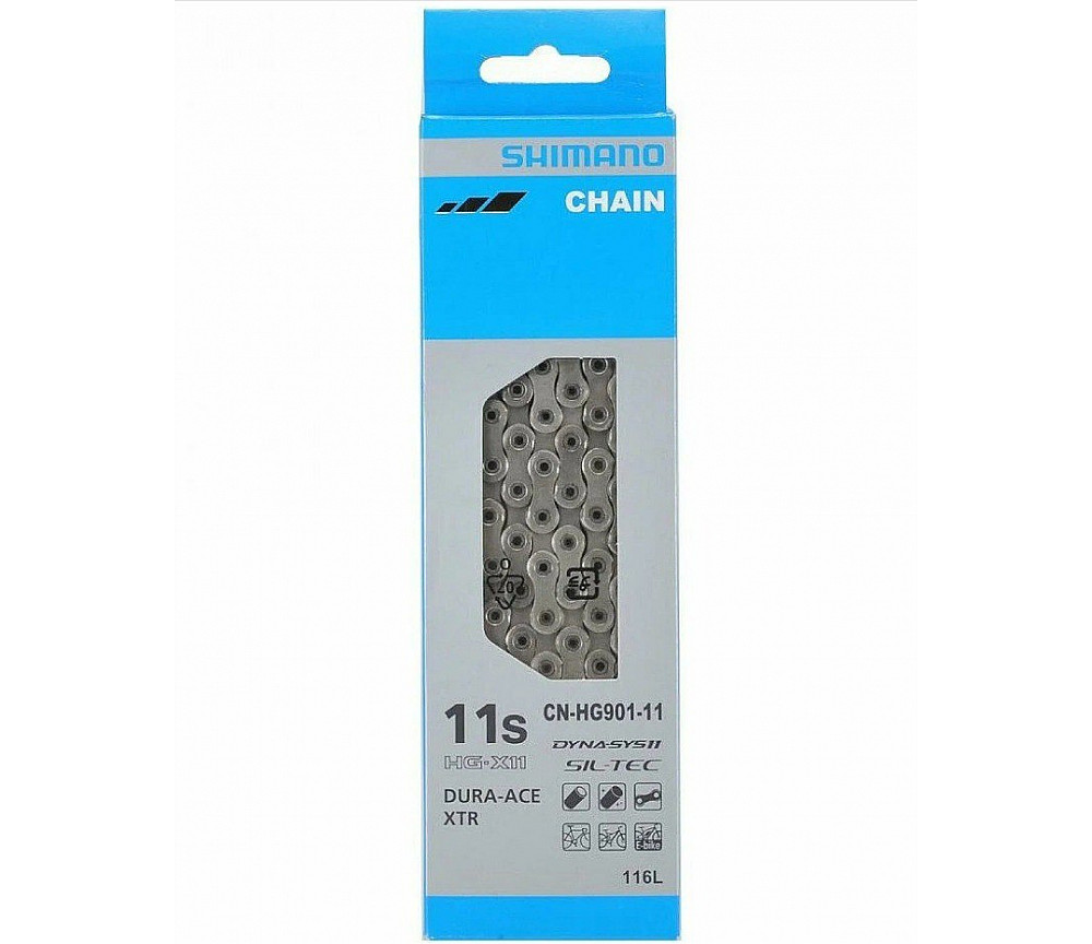 Shimano Цепь XTR, Dura-Ace, CN-HG901, 11ск, 116 зв., пин, ROAD/MTB/E-BIKE